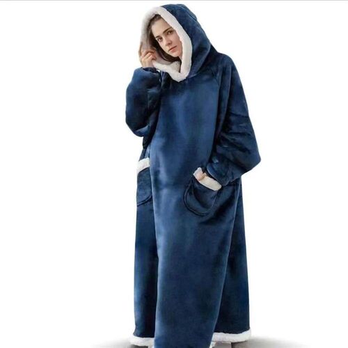 150cm Super Long Flannel Blanket Pyjamas with Sleeves Winter
