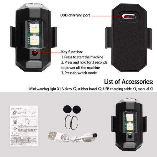 1pc Universal Strobe Light for Motorcycle Scooter Car LED An