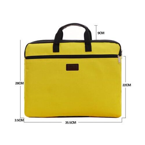Portable document bag canvas A4 office zipper bag large capa