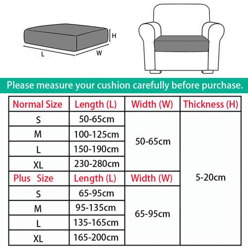 Printed Sofa Cushion ver Elastic for Living Room Corner Couc