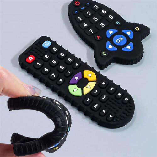 Baby Silicone Teether Toys BPA Free Remote Control Shape Tee