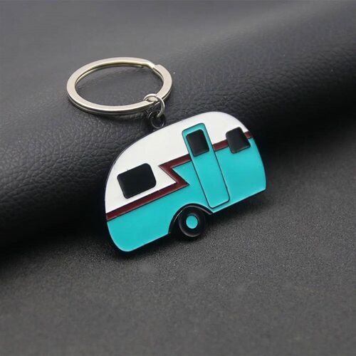 Cute Camper Keychain Camping World Van Car Pendant Key Chain