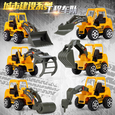 6 Styles /set Car toy Plastic Diecast Construction Engineeri