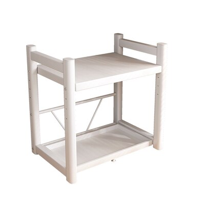 Pull out kitchen microwave storage rack multifunctional coun