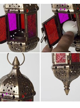 1PC Moroccan Candlestick Holder Wall Hanging Candle Holder C