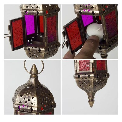 1PC Moroccan Candlestick Holder Wall Hanging Candle Holder C
