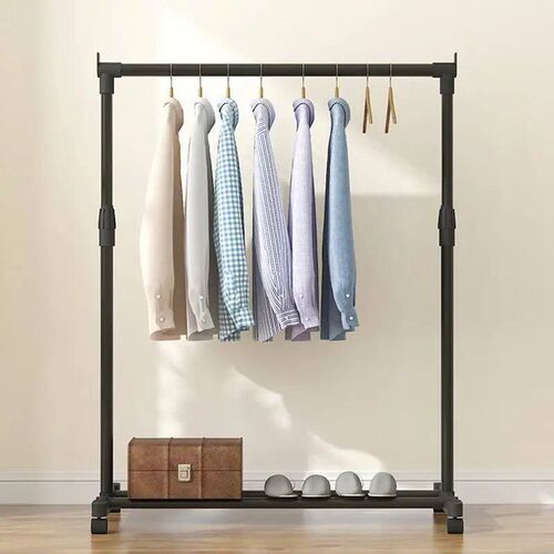 Clothes Rack With Wheels Metal Telescopic Adjustable Laundry