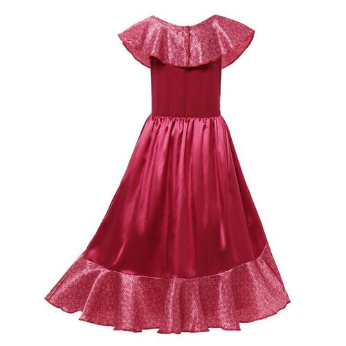 Girl Princess Red Elena Kids Dress up Cosplay Costume Sleeve