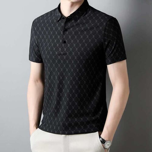 Light Luxury Ice Silk Nylon Non-marking POLO irt Mens Summe