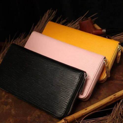 Classic Ripple Pattern Wallet for Men and Women Long Size wi