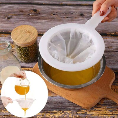 100/200/400 Mesh Strainer Spoon Hand-held Soya Milk Wine Mil