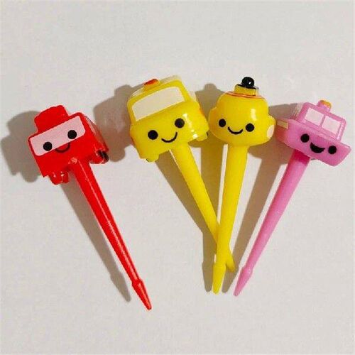 Cartoon Fruit Fork Toothpicks Cute Animal Food Selection
