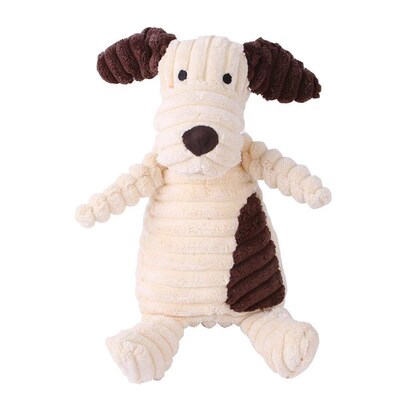 Plush Dog Toy Animals Shape Bite Resistant Squeaky Toys Cord