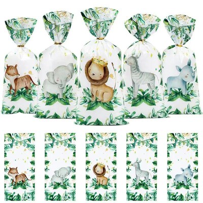 Jungle Animals Candy Gift Bags Biscuit Packing Bag Wild One