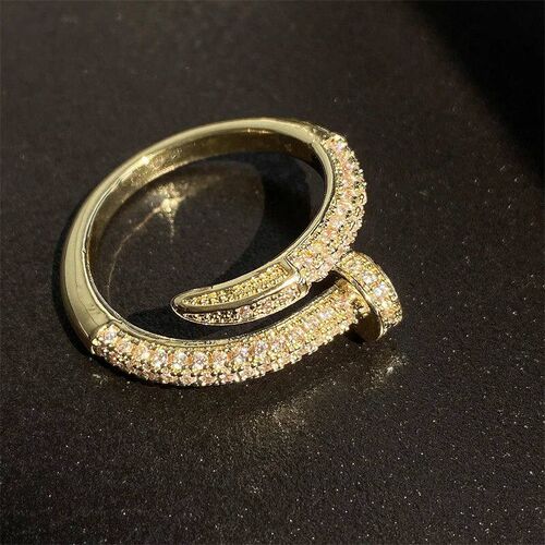 Uilz Adjustable Nail Rings For Women Korean Fashion Punk Cub