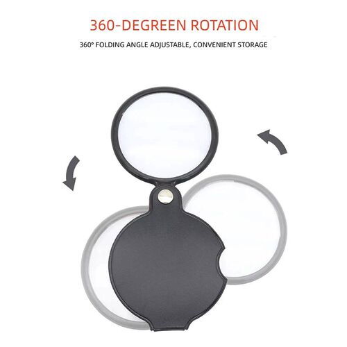 8X Small Magnifying Glass Mini Pocket Magnifier Folding Magn