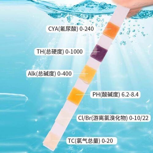 50pcs Water Test Strips 5 in1 Pool Spa pH Chlorine Alkalinit
