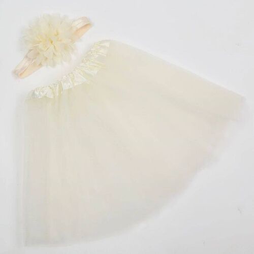 Infant Photograph Outfit Headband & Tulle Tutu Skirt Photo S