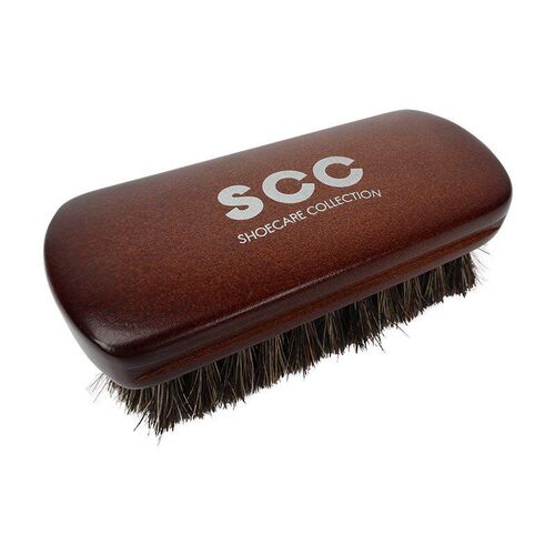 Soft Leather Shoe Brush Horsehair Dust Removal Home UseShoe