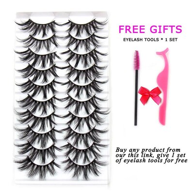 Eyelashes 5/10/16 Pairs 3D Faux Mink Lashes Natural False Ey