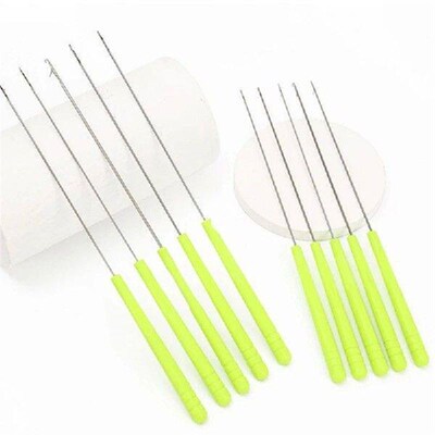 5PCS Plastic Handle Crochet Needle Hook for Hair Braiding,