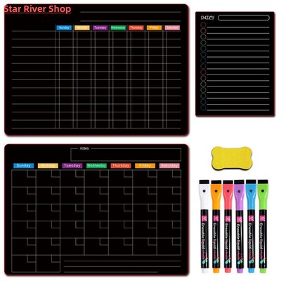 Magnetic Dry Erase Calendar Set, Whiteboard Weekly Planner