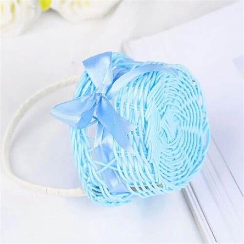 Hand-woven Small Flower Storage Basket Hand-held 8 Colors