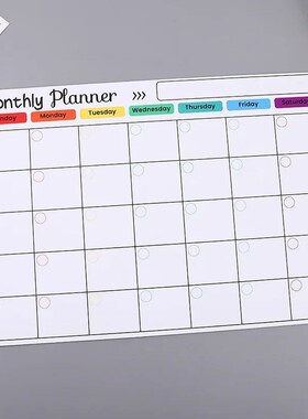 Fridge Sticker Message Board Menu Magnetic Calendar For Frid