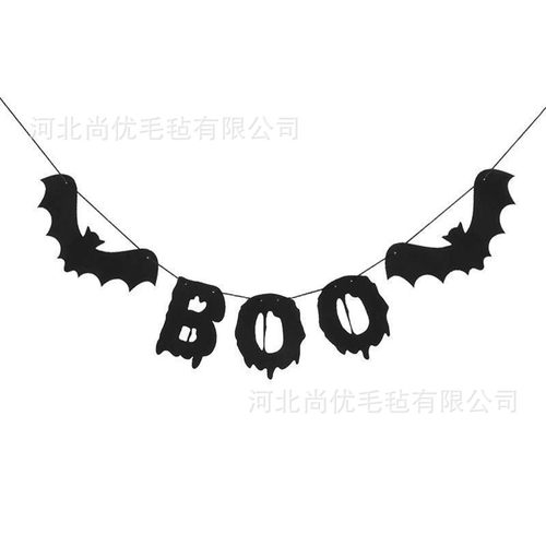 Round full festival flag felt flag flower decoration BOO bat