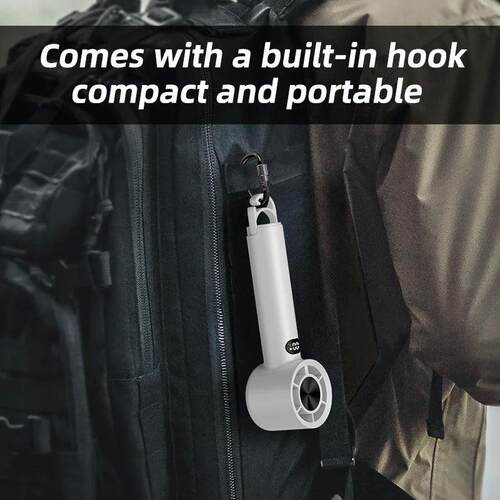 Handheld Fan Portable Hook Turbo Fan Usb Rechargeable Led Di