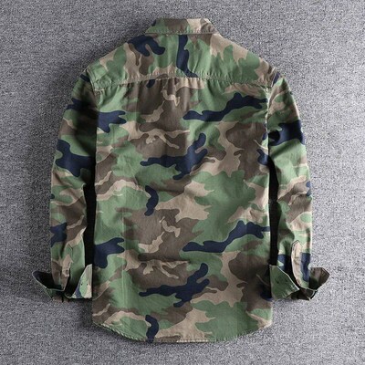 [24hour Fast Shipping] Men Camouflage Cargo Shirts High Qual