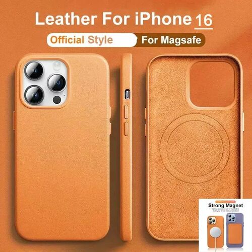 Official MagSafe Leather Case for  iPhone 16 Pro Max 13 12 1