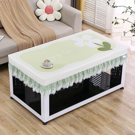 长方形烤火桌子罩防油防水烤火茶几罩电暖桌罩奶油风取暖桌布