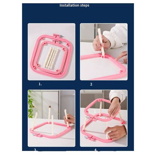 Double Layer ABS Frame DIY Embroidery Hoop Cross Stitch Rack