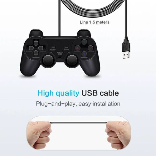Vibration Joystick Wired USB PC Controller For PC Computer L