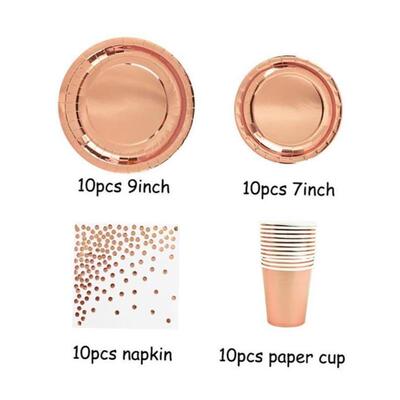 Paper Cups Plates Napkin Wedding Birthday Party Decoration