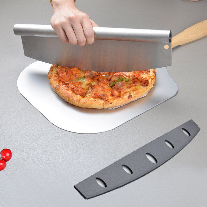 Pizza Shovel Baking Handle Rocker Cutter Cake Paddle Spatula