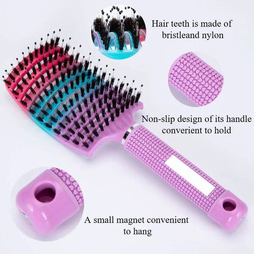2pcs Barber Hairdressing Styling Wet Dry Boar Bristle Hair B