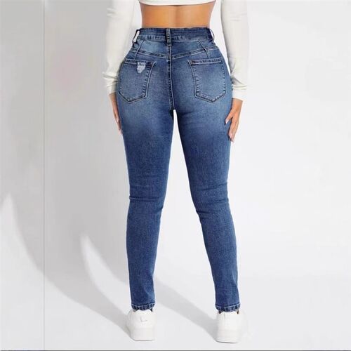 Independent Station Womens Tight rendy Ripped Casual Fashio