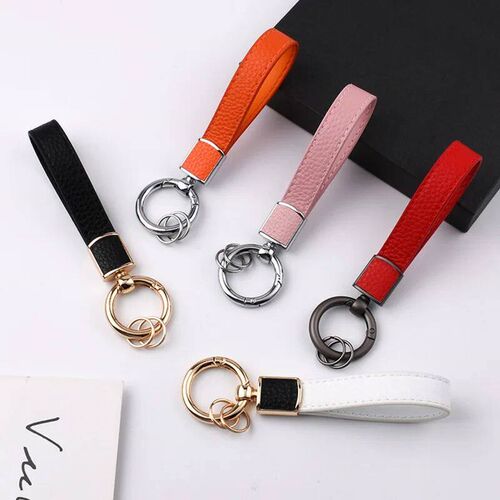 Womens Luxury Metal Leather Keychain Holder Mens Gadgets C
