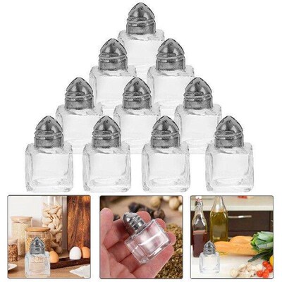 10 Pcs Mini Spice Jar Kitchen Seasoning Bottle Condiment