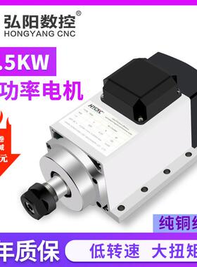 1.5KW恒功率方形风冷主轴 电主恒转矩低速大扭矩开料机钻孔雕刻机