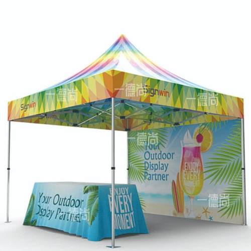 户外折叠帐篷伸缩3*3遮阳篷雨棚摆地摊广告帐篷展销四角尖顶帐篷