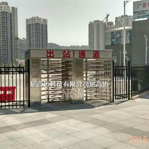 客运车站出站通道单向全高十字转闸旋转门小区学校机场不锈钢转闸