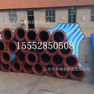 2寸 800mm大口径法兰耐磨吸沙胶管 24寸钢丝骨架橡胶吸排胶管51