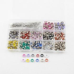 眼扣12色 工具喷漆鸡眼空心铆钉鞋 内径5mm彩色气眼360套 汽眼安装