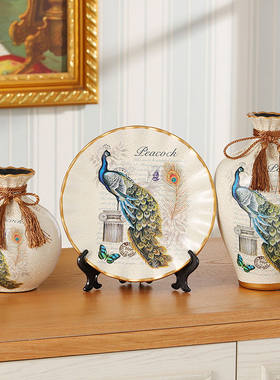 陶瓷花瓶三件套摆件家居客厅电视柜创意装饰品玄关花瓶结婚礼品