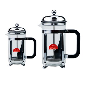 金美莱耐热玻璃茶壶咖啡壶不锈钢压茶器冲茶器法压壶茶水分离茶壶