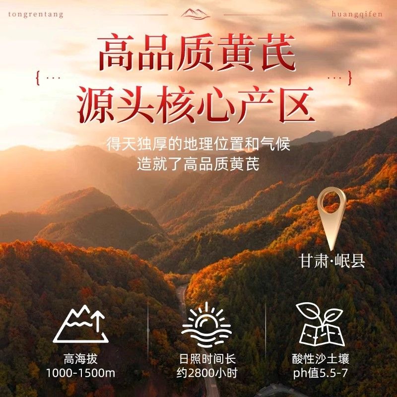 北京同仁堂壁黄芪粉中材药纯正宗甘肃岷方县PNI破正泡水喝品官旗