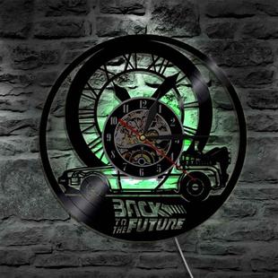 系列塑胶钟 复古时钟灯七彩遥控LED变色小夜灯 墙壁挂钟